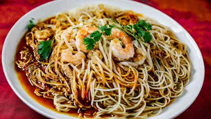 Rice Noodles With Shrimp Sauce (pancit Palabok)