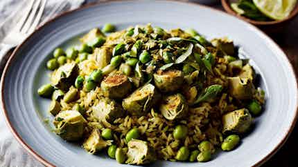Rice With Broad Beans And Artichokes (arros Amb Faves I Carxofes)