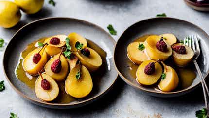 Riesling Pochierte Birnen (riesling Poached Pears)
