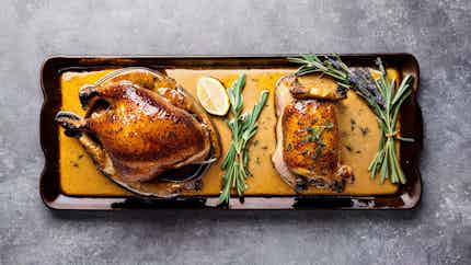 Roasted Duck With Honey And Lavender Glaze
