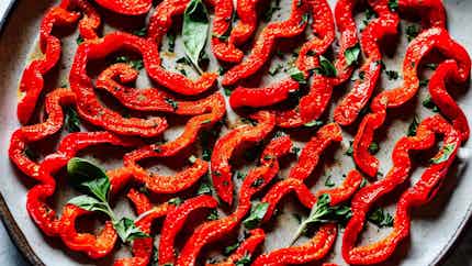 Roasted Red Pepper Spread (balkan Bruschetta: Lyutenitsa)