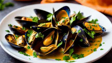 Seychelles-style Coconut Curry Mussels
