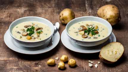 Silesian Mushroom and Potato Soup (Zupa ziemniaczano-grzybowa śląska)