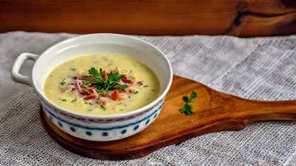Slovak-style Sauerkraut Soup (Slovenská kapustová polievka)