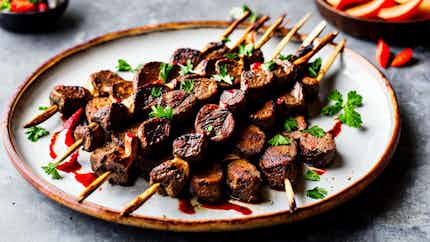 Spiced Lamb And Date Skewers