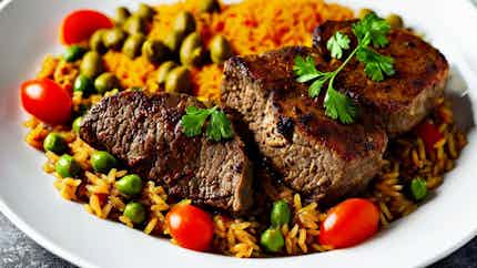Spiced Lamb With Rice And Peas