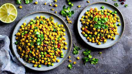 Spiced Yellow Pea Salad (chana Ghugni Chaat)