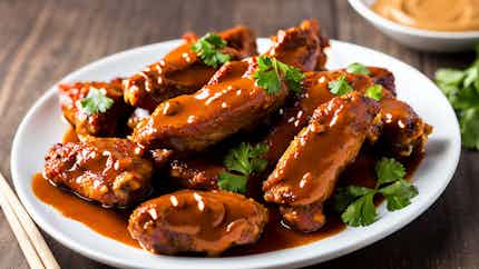Spicy Chicken Wings With Peanut Sauce