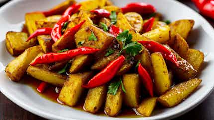 Spicy Fried Potatoes (Málà Tǔdòu)