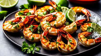 Spicy Grilled Prawns With Lime