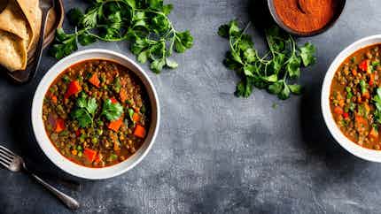 Spicy Lentil And Vegetable Stew (sambhar)