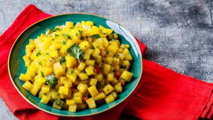 Spicy Pineapple Salsa With Plantain Chips