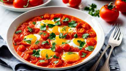 Spicy Tomato and Egg Stew (Omelette à la Sauce Tomate Épicée)