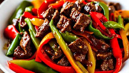 Spicy Wok-Fried Beef with Peppers (辣炒牛肉)