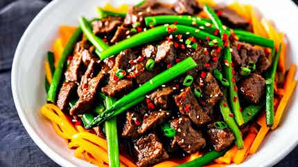Stir-fried Beef with Ginger and Scallions (姜葱炒牛肉)
