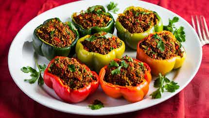 Stuffed Peppers with Rice and Beef (Speca të Mbushur)