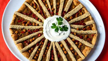 Syrian Fatteh (Layered Bread, Yogurt, and Chickpea Dish)