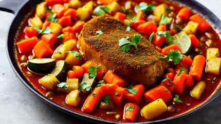Tagine (sudanese Spiced Fish And Vegetable Tagine)