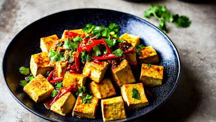 Tahu Goreng Sambal Manis (fried Tofu With Sweet Chili Sauce)