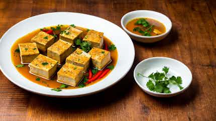 Tahu Isi Kuah Pedas (stuffed Tofu In Spicy Broth)