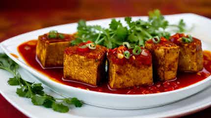 Tahu Isi Sambal (stuffed Tofu In Spicy Sauce)