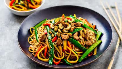 Tibetan Yak Noodle Stir-fry With Cashews