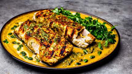 Tunisian Grilled Fish With Chermoula Sauce