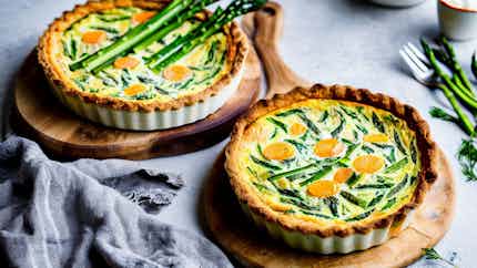 Usk Valley Asparagus And Smoked Salmon Quiche