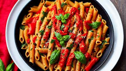 Vegan Roasted Red Pepper Pasta