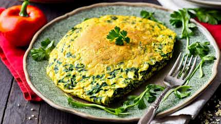 Wheat-free Spinach And Mushroom Omelette