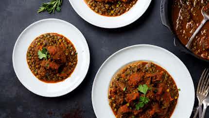Yebeg Wot (ethiopian Spiced Lamb And Lentil Stew)