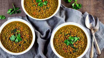 Yemeni Spiced Lentil Soup with Spinach (Shorba Adas Bel-Sabanikh)