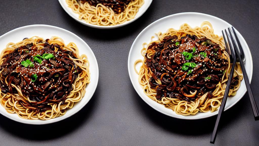 Jjajangmyeon Black Bean Noodles (짜장면) Recipe