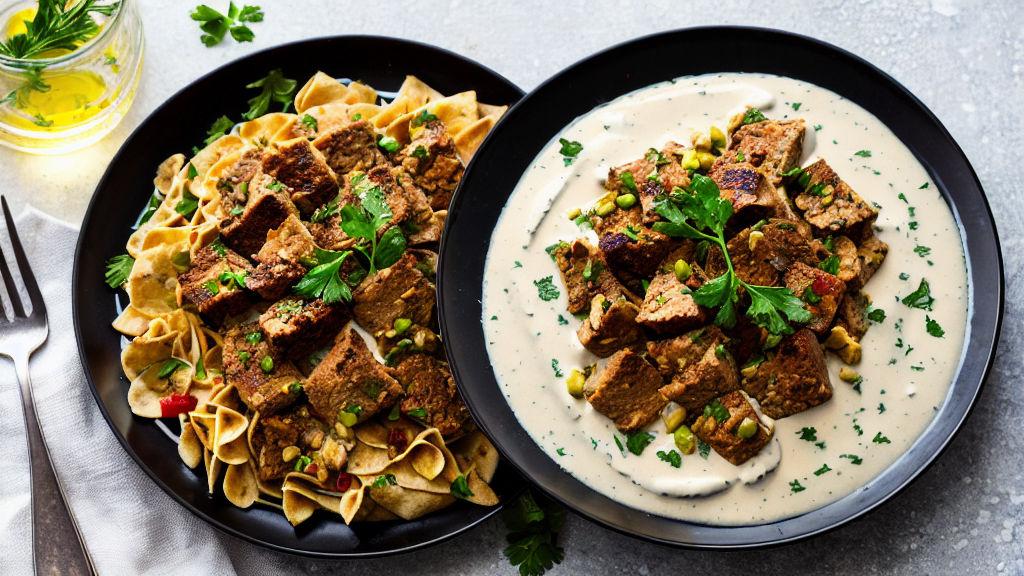 Lebanese Lamb Fatteh With Yogurt Sauce Recipe