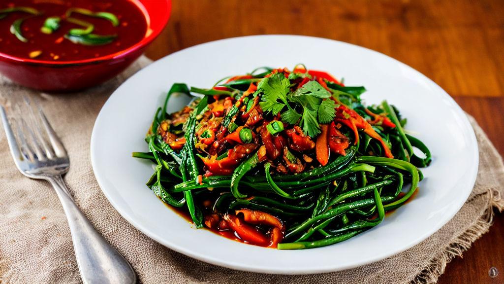 Sambal Kangkong Stir Fried Water Spinach With Chili Paste Recipe